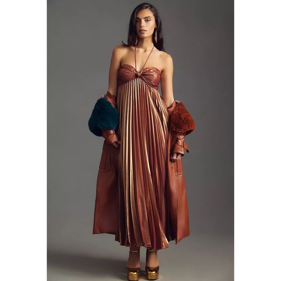 Anthropologie Dresses & Skirts - Anthropologie Plissé Halter Dress